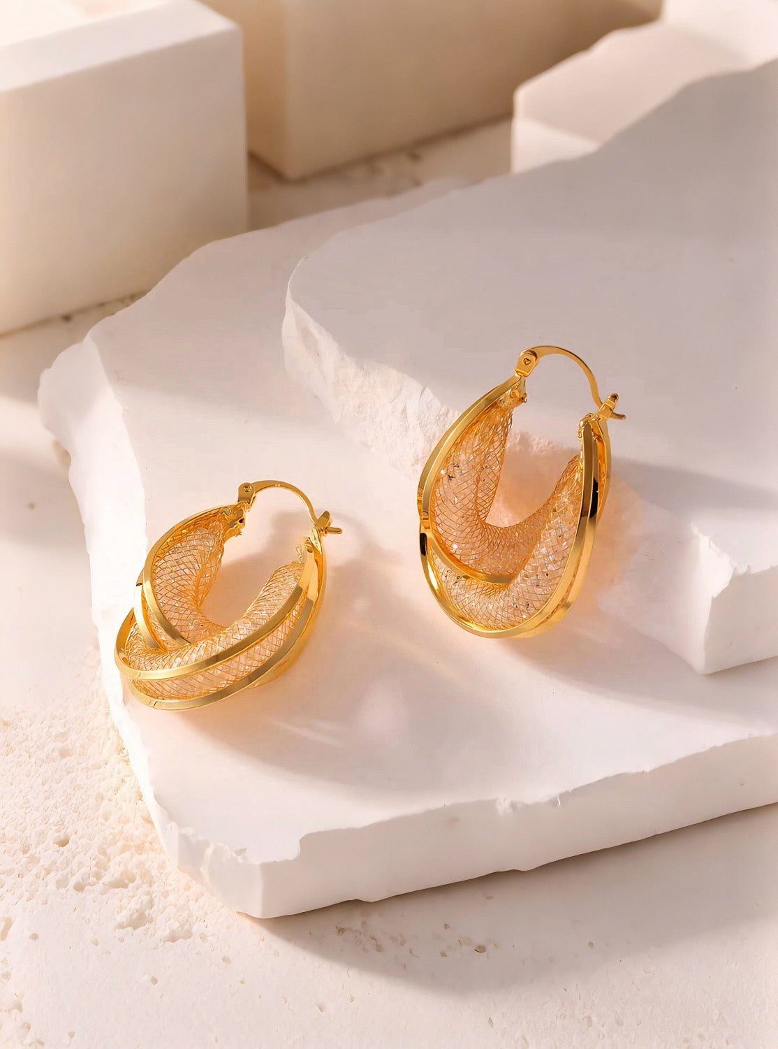 Crystal Arc Earrings