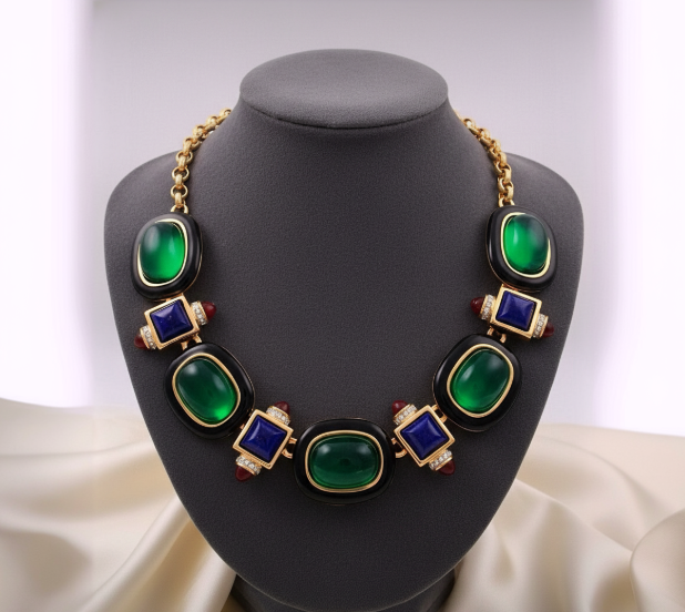 Emerald Crown Necklace